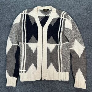 Diesel Black Gold Wool Alpaca Full Zip Cardigan Sweater Men's Size XL Italy